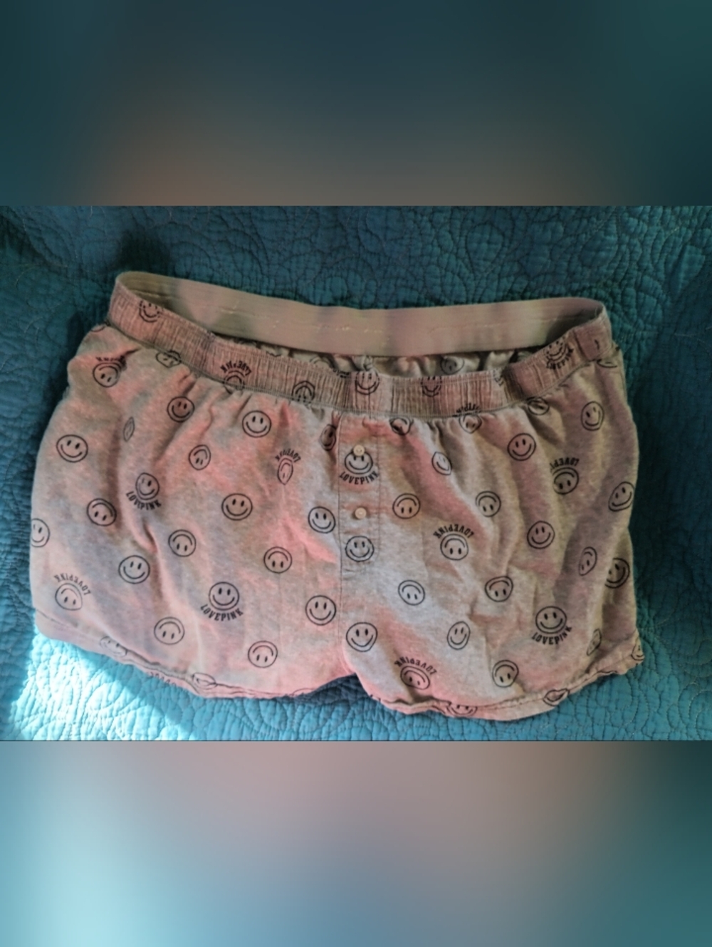 Pink By Victoria's Secret Flannel Boxy Pajama Shorts Size Large